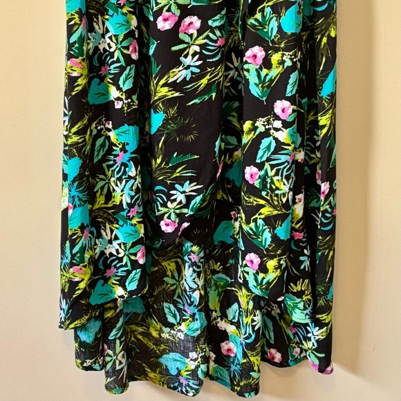 Guess Black and Green Maxi A-Line Skirt - Picture 3 of 7